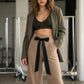 Contrast Tie Trousers